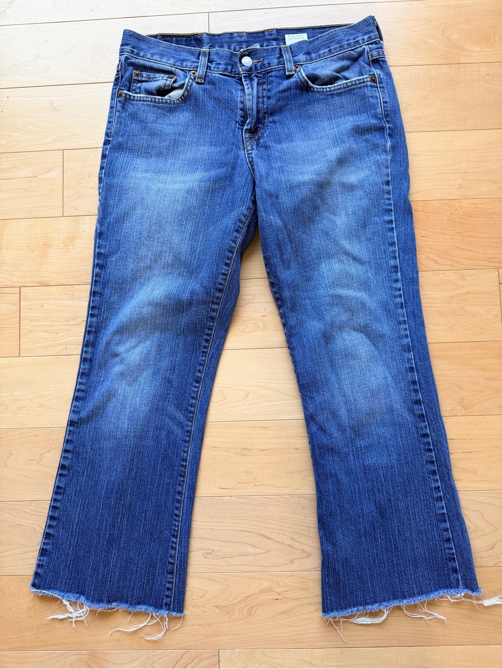 Vintage Lucky Brand American Made Dungarees Jeans Size 8 / 29 Raw Hem